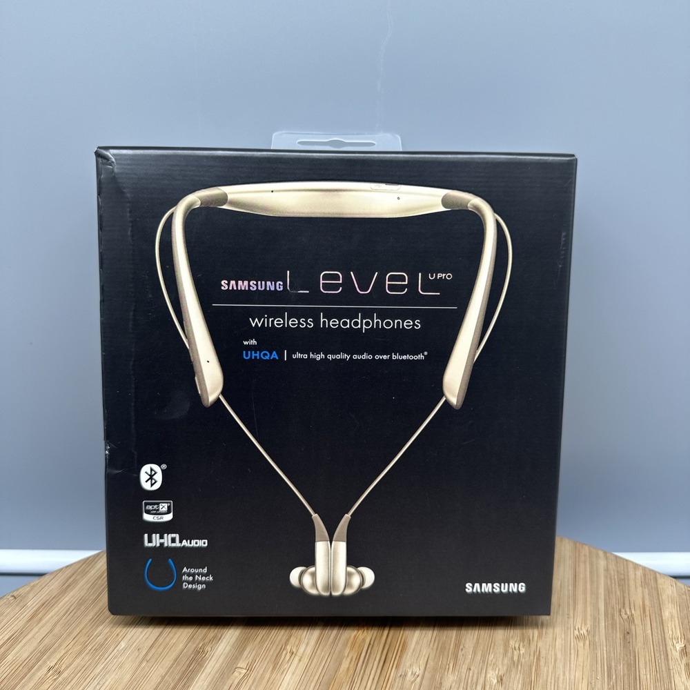 Samsung Level U Pro Bluetooth Neckband In-Ear Earbuds UHQA In-Line Gold